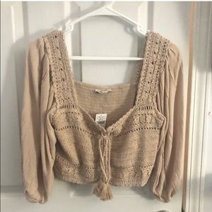 NWT American Eagle Crocheted Crop Top